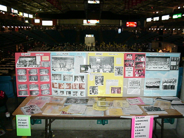 Memorabilia Table Set Up