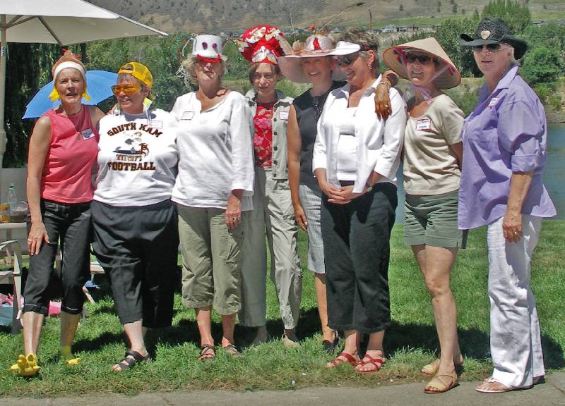 Anne (Menzies) Ross, Kerri Colquhoun, Maureen Morrison, Lynne Mugford, Niki (Norberg) Follows, Judy Dale, Petrina Gregson, Sheila (Hughes) Webster :: Click image to download full-sized image