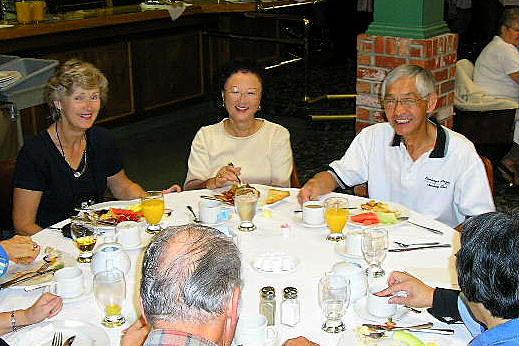 Farewell Breakfast-September 24, 2006-Ann Madill, Marie Yasui, Norio Sakaki