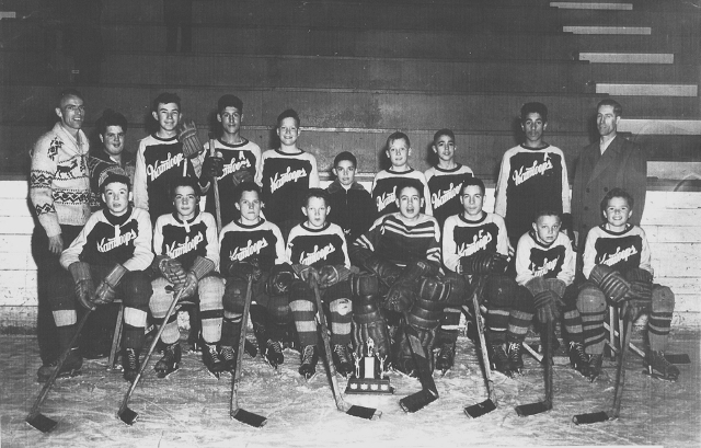 Kamloops Bantam All-Stars BC Interior Champions 1952-53 - Back Row:- Don Reid (Coach), Gerry Kennedy, Dave Gillespie, Ev Miller, Doug Smith, Barrie Hunt (Stick Boy), Jim Freathy, Noel Hunt, Gulchern Singh, Hec McKenzie (Coach).  Front Row:- Dave Wilson, Ron Baker, Bill Kenal, Ralph Kopec, Don Wilkie, Al Raymond, Wally Wozniak, Dick Freeman