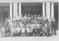 Lloyd George School, Grad 4-5, 1946-47 Miss Isabel Nixon - Top Row-Ron Jones, Barry Mayhew, Carmen Smith, Brian Corson, Don Campbell, David Hughes, ?, Peter Elder, Ken Lyons, Doug Takahashi.  3rd Row-Ron Hoover, Ruth Stokstad, Nadeanne Haines, ?, Jessie Chalmers, Marilyn Mclellan, Diana Day, Janet Moore, Donna Johnson, Linda Gough, ?.  2nd Row-Emma Comazetto, Margo Kenward, Arlene Corbin, Jeannie Barwell, Maureen Zart, ?, Jean Yallop, ?, Tina Ceci, Ruth Bann, Bev Ross (Standing.)  1st Row-Allen Fisher, Tom Roy, Larry Grant, John Ingham, ?, Jimmy Laird, Gary Whitmore, ?, Glen Whiteman, Wally Black :: Click photo for larger view
