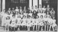 Lloyd George School, Grade 5, Miss Nixon  1948-49 - Back Row:- Bob Robertson, Kenny Robinson, Blake Gordon, WalterMassey, Dennis Loerke, Bruce Chalmers, John Nettleson, Rod Finley, Alistair Robertson, Bob Bourns, Conrad Mobley, Stan Webb.  Middle Row:- Miss Nixon(Teacher), Rae McMorran, Shirley Finnian, Marilyn Tedder, Janice Sulz, Leona Barlog, Arlene Sulz, Mrna Wilcox, Mona Emmington, Darlene Shirley, Joy Andrews, Barry Hannis.  Front Row:- Jacqua Howard, Donna Chapman, Marilyn Goodman, Diane McKnight, Barbara Collier, Cardy Chapman, Carolyn Collins, Diana Andrew, Marion Smythe, Lynne Sacre, Wilma Hearn :: Click photo for larger view