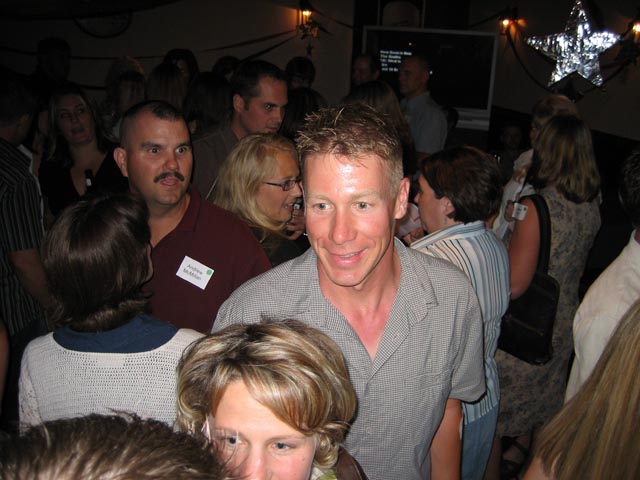 Bona Klein (Odian) just face very front of picture, behind her is husband Dwayne Odian, the guy visable in the burgandy shirt is Andrew McMillan, his wife