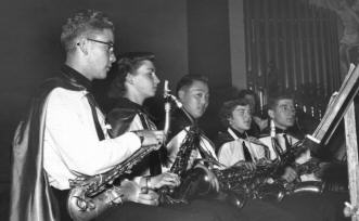 Sax section  during concert competition