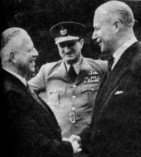 George Drew congratulates Mr. McMurdo � Metz Germany