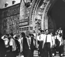 Band members at the Parliament buildings