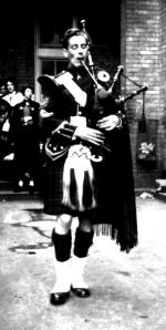 Piper giving the send off from Holyrood School